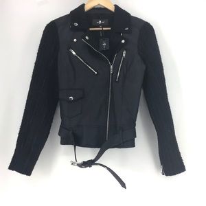 7 For All Mankind X Malhia Kent Mixed Media Jacket